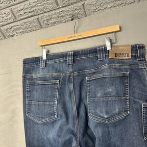 Duluth Mens Ballroom Double Flex Jeans Size 40x32 Relaxed Fit Dark Indigo FS